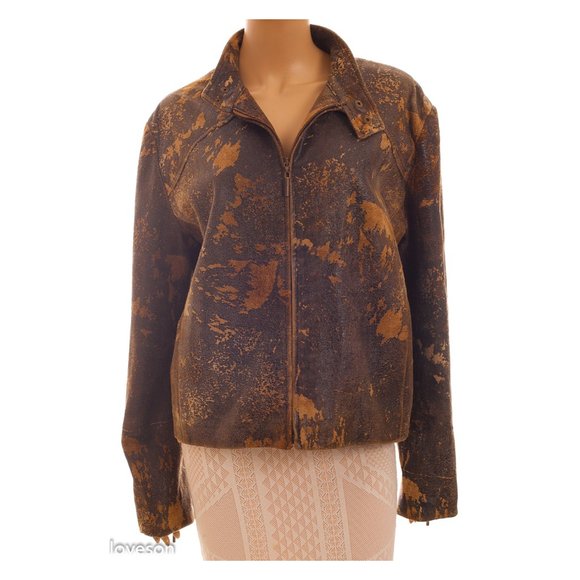 SOLD! JUST CAVALLI ROBERTO CAVALLI Leather Jacket - Picture 6 of 12